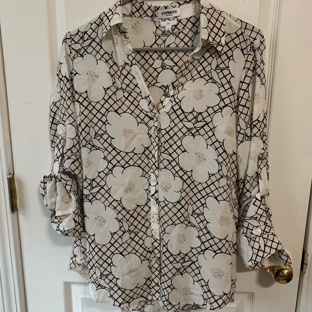 Work button down blouse